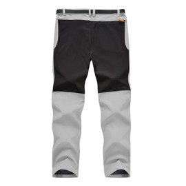 YSENTO Men's Snow Skiing Pants Insulated Waterproof Mountain Hiking Camping Fishing Winter Softshell Fleece Lined Ski Pants Pants Black L