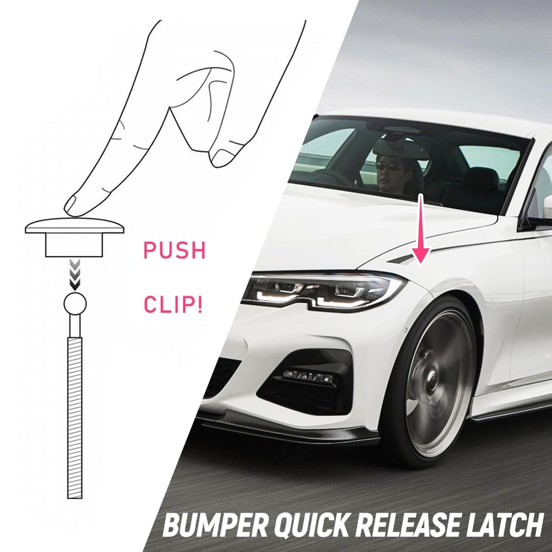 4 PCS Car Hood Pins, 1.2 Inches Push Button Bonnet