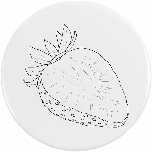 Azeeda 58mm 'Geschnittene Erdbeere' Pin Knopf-Abzeichen (BB00145071)