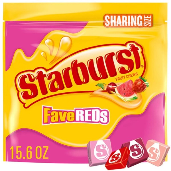 STARBURST FaveREDS Fruit Chews – 15.6oz Sharing Size, Chewy Candy