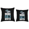 Bring It On Winter Snow Plow Throw Pillow