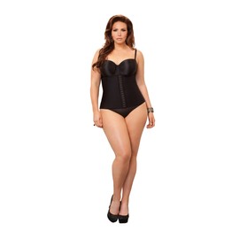 iCollection Women's Plus-Size Graduating Waist Trainer, Black, 3X
