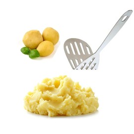 Stainless Steel Potato Ricer Masher with Turner Kitchen Tool Avocado Masher Wire Food Smasher for Vegetable Fruit Baby Food Smoother (1PC)