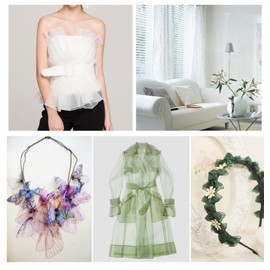 Blausky Organza Fabrics for Sewing, Sold by the Metre, Transparent Organza Fabric, Tulle Decorative Fabric, Sheer Decorative Fabric for Curtains, Tablecloths, Chair, Sash, Bows, DIY Crafts, 3 m x 150