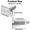 20Pcs M8x20 304 Stainless Steel T-Slot Bolt M8x20mm Bolt T-Shaped