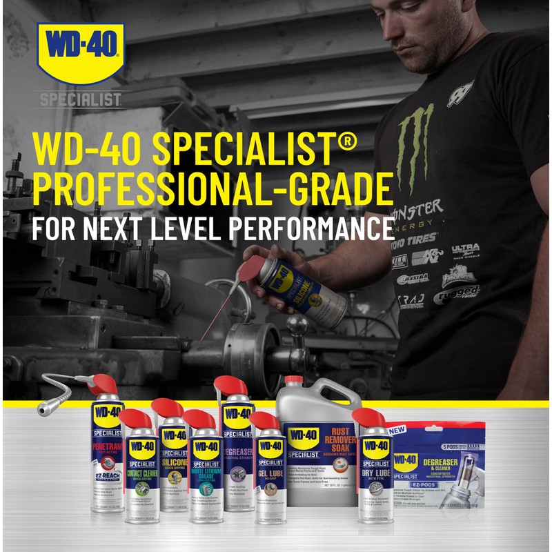 WD-40 Specialist Silicone Lubricant with SMART STRAW SPRAYS 2 WAYS,