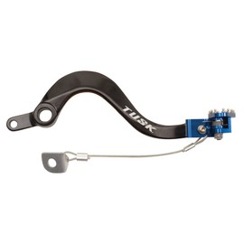 TUSK Aluminum Brake Pedal Blue Tip Compatible with Yamaha YZ85 2002-2025