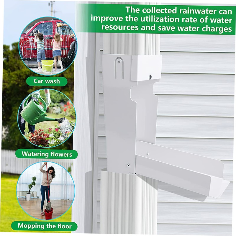 Gatuida Foldable Rain Diverter for Rainwater Collection System Water Reuse
