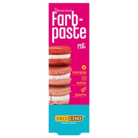 DECOCINO Red Colour Paste - 25g - Food Colouring Ideal for Colouring Cakes, Fondant and Creams - AZO Free and Gluten Free
