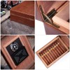 MEGACRA Cedar Cigar Humidor, Leather Cigar Box with Hygrometer and