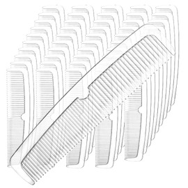 100Pcs Individually Wrapped Combs Clear Disposable Travel Combs, Small Double Tooth Styling Comb, Plastic Pocket Combs Bulk for Homeless, Nursing Home, Charity, Hotel(5.5 Inch)