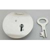 Piggy Bank Lock with Key - Made in Germany - Edge 53 mm Diameter (1 Metal)