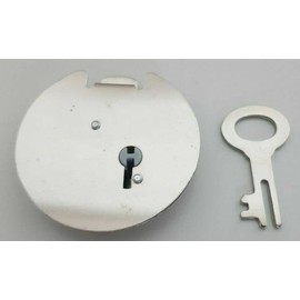 Piggy Bank Lock with Key - Made in Germany - Edge 53 mm Diameter (1 Metal)