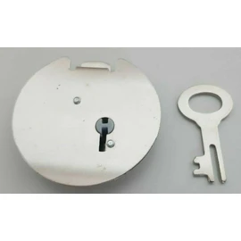 Piggy Bank Lock with Key - Made in Germany - Edge 53 mm Diameter (1 Metal)