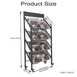 SHZYJBRY Washing Hand Basin Display Rack, Commercial Kitchen Sink Sample Rack, Double Slot Sink Storage Shelve for Kitchen and Commercial Sites, with Wheels (90 × 38 × 180cm)