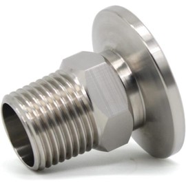 AVCRAY Adapter KF-25 to 1 Inch NPT-Male, ISO-KF Flange Size NW-25, Stainless Steel Threaded NPT Male Threaded Pipe Fitting to TRI Clamp Adapter (KF25, 1 Inch)