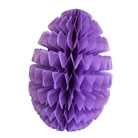 16 Inch Honeycomb Tissue Paper Easter Egg Decoration, Lavender (1 Egg)