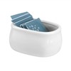 Sizikato Pure White Porcelain Sugar Packet Holder Tea Bag Bowl,