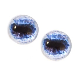 Blue Horse Glass Eyes Realistic Animal Pair for Art Dolls, Sculptures, Props, Masks, Fursuits, Jewelry Making, Taxidermy, and More (6mm)