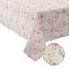Joyfol Day Flower Tablecloth, Pink Floral Table Cloth for Rectangle