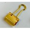 15mm Gold Metal Binder Foldback Clips Bulldog/Paper Clips/Binder Clips File