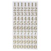 Number Gold [Sticker Sheet] Glitter Letter Sticker/Gold