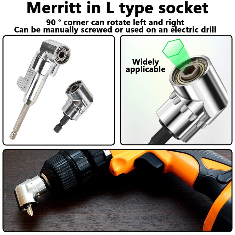 Right Angle Drill Attachment, 105 Degree Right Angle Drill Bit