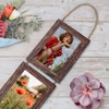 QUTREY 4x6 Collage Picture Frames, 6 Openings Vertical Hanging Photo