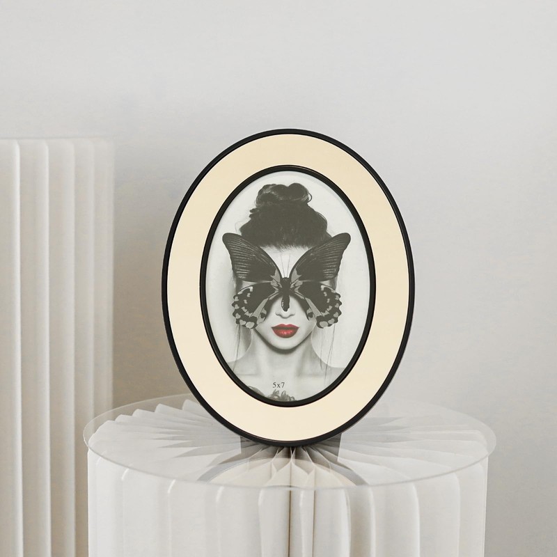 SWTHONY Oval 5 x 7 Picture Frames, Black Modern 5