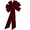 Large 10" Wired Burgundy Velvet Outdoor Wreath Bows