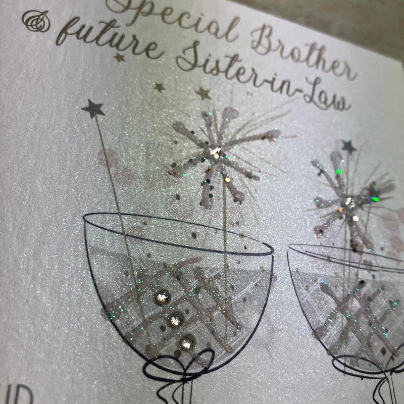 Handmade Engagement Card, Brother & Future Sister-in-Law - Code BD3-EBF