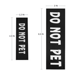 Dog Vest Patches, Service Dog/in Training/Emotional Support/Thrapy Dog/DO NOT PET PU Patches Velcro - 2 Free Removable Dog Tags for Dog Harness, Collar & Leash