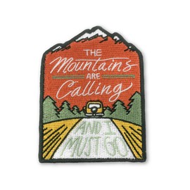 O'Houlihans - The Mountains are Calling and I Must Go Iron on Patch - Perfect Morale Patch for Hiking, Adventures, Nature, Travel, and More - Premium Quality Embroidered Patch