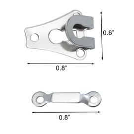 Deshionew 6 Sets Trouser Fasteners Hook and Bar Silver Hook and Eye Sew On Eye Fastener Closures for Repairing Trousers, Bra, Dress, Sewing DIY Crafting