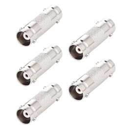 BNC Female to Female, 5-Pack BNC Barrel Connector Coupler, Extend Cables on CCTV Camera Survelliance System