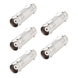 BNC Female to Female, 5-Pack BNC Barrel Connector Coupler, Extend Cables on CCTV Camera Survelliance System
