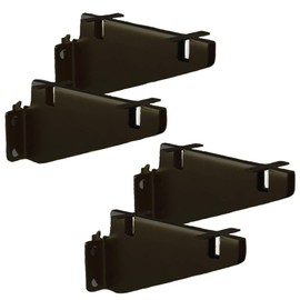 DC Cargo E Track Fixed Shelf Brackets (Pack of 4)| DIY Zinc-Plated Accessories for Shelves in Enclosed Trailer, Truck, Warehouse, Garage