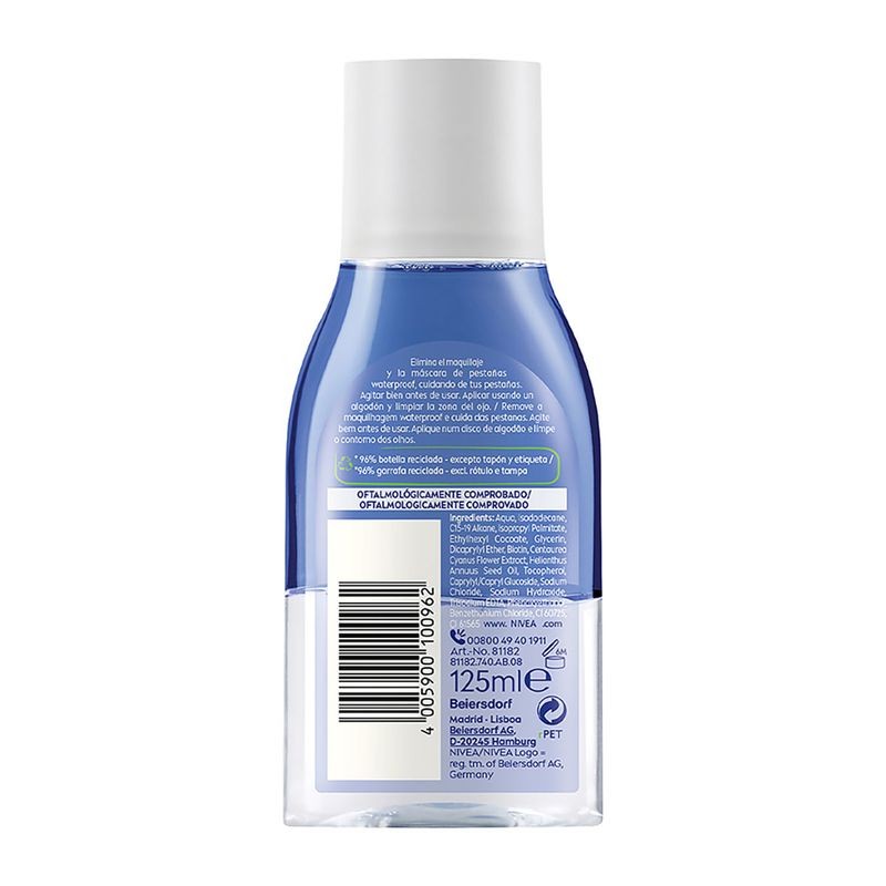 Desmaquillante facial NIVEA Bifásico de Ojos 125ml