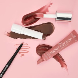 Essence Toffee Talk Brown Lip Set 01 Pout Au Chocolat, 4-Piece Set, Lip Liner, Lip Oil, Lip Balm & Treatment, Matte to Shiny Brown Tones