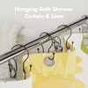AmazerBath Shower Curtain Hooks Black Shower Curtain Rings, Simple Double