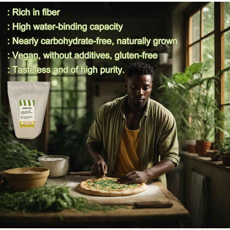 Zimmermann Bamboo Fiber 2.2lb 1000g, gluten free flour, Non GMO,