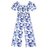 BAVADER Girls Romper One Piece Short Sleeve Girls Jumpsuit Floral