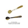 HIC Salt Spice Tasting Spoon, Handcrafted Ankole Cow Horn, Responsibly