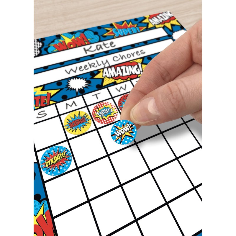 Teacher Created Resources® Superhero Mini Stickers, 378 Pieces