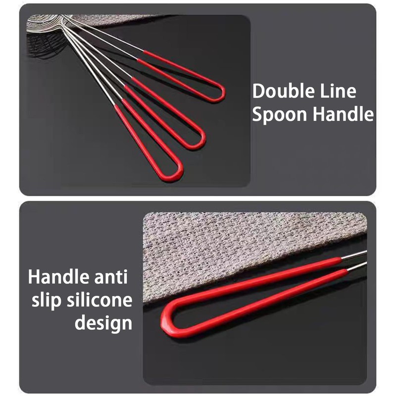 2PCS Stainless Steel Wire Skimmer Spoon Strainer Spider Skimmer Spoons
