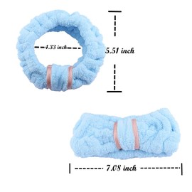 Paquete de 4 diademas de microfibra para lavar la cara, diademas faciales, diademas de maquillaje, diademas de spa, diademas para cuidado de la piel, diademas para mujeres y niñas.