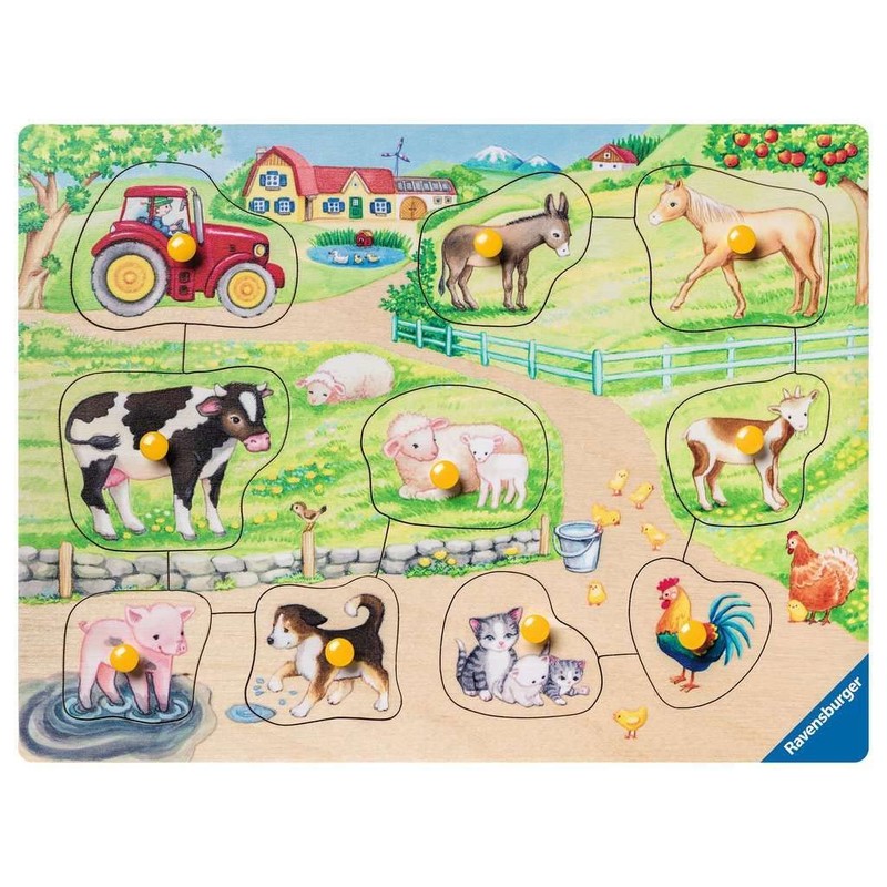 Ravensburger Children's Puzzle 03689 10 Pieces Wooden Puzzle, Morning on