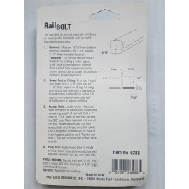 FASTENER UNLIMITED RAIL BOLT TEM NO. 6288  OAK/BEECH REVERSIBLE PLUG