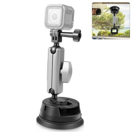 PULUZ Camera Suction Mount for Gopro Camera,Portable Suction Holder Car Windscreen&Window Mount for GoPro HERO10 Black HERO9 Black HERO8 Black HERO7 6 5 DJI Osmo Action and Other Action Cameras