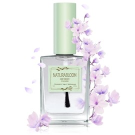 NATURABLOOM Hard to Believe 3-In-1 Nail Strengthener and Growth Polish - Nail Hardener and Strengthener Professional, Top, & Base Coat at Your Fingertips - Biosourced, Vegan & Breathable Nail Top Coat